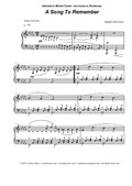 A Song To Remember (Piano solo)